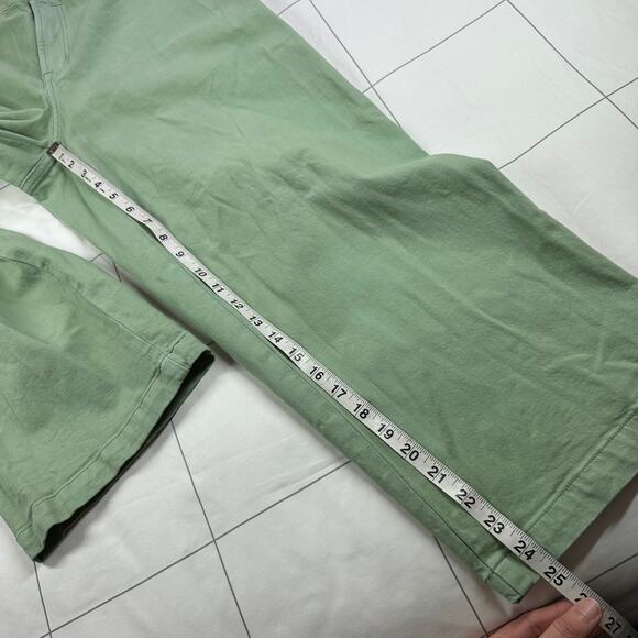 Madewell Pants Womens 29 Petite Green Curvy Emmett Wide Leg Garment Dyed Stretch - Picture 10 of 12
